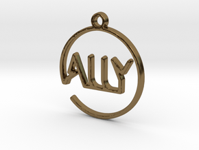 ALLY First Name Pendant in Polished Bronze