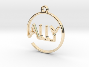 ALLY First Name Pendant in 14k Gold Plated Brass