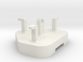 Charger Holder for iPhone in White Natural Versatile Plastic