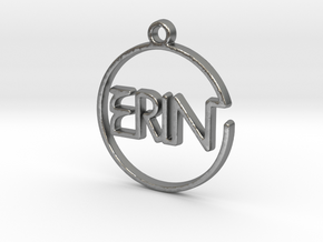 ERIN First Name Pendant in Natural Silver