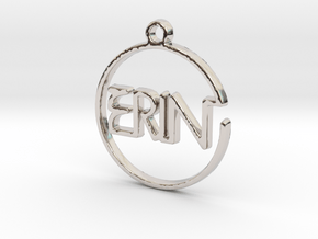 ERIN First Name Pendant in Platinum