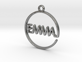 EMMA First Name Pendant in Natural Silver