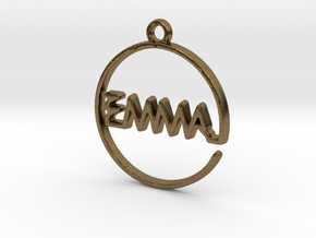 EMMA First Name Pendant in Natural Bronze
