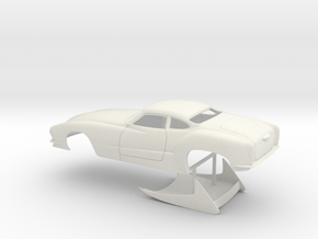 1/8 Outlaw Pro Mod Karmann Ghia No Scoop in White Natural Versatile Plastic