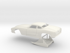 1/16 Outlaw Pro Mod Karmann Ghia No Scoop in White Natural Versatile Plastic