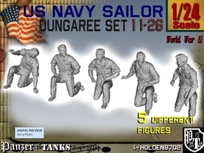 1-24 US Navy Dungaree Set 11-26 in White Natural Versatile Plastic