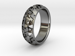 Hexmo Ring in Fine Detail Polished Silver