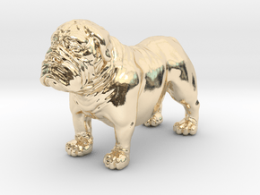 Bull Dog mini size (color) in 14K Yellow Gold