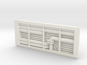 Set-1 Sci-Fi Utility Wall w/ M-Pipes-1/72 in White Processed Versatile Plastic