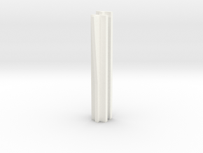 Set-1 Wall - Connector with Angled Rib in White Processed Versatile Plastic