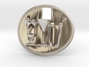 Cocktail Party Belt Buckle in Platinum