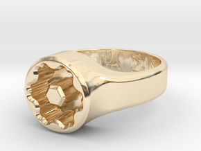 US11 Ring XVIII: Tritium in 14k Gold Plated Brass
