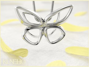 Cepora Butterfly Pendant in Fine Detail Polished Silver
