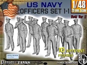 1-48 USN Officers Set1-1 in Tan Fine Detail Plastic