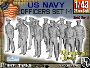 1-43 USN Officers Set1-1 in Tan Fine Detail Plastic