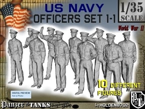1-35 USN Officers Set1-1 in Tan Fine Detail Plastic