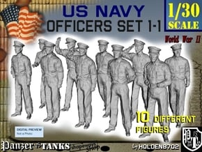 1-30 USN Officers Set1-1 in White Natural Versatile Plastic