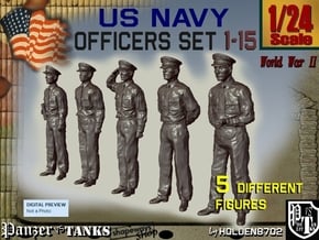 1-24 USN Officers Set1-15 in White Natural Versatile Plastic