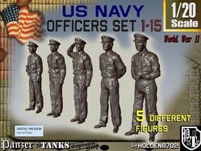 1-20 USN Officers Set1-15 in White Natural Versatile Plastic