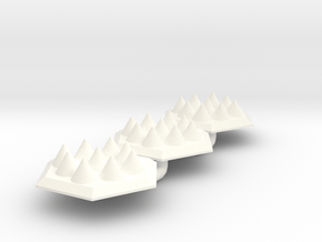Spike Trap Hex X3 Batch in White Processed Versatile Plastic
