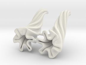 Small Horns: Deep Groove Spiral in White Natural Versatile Plastic