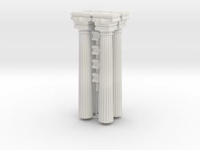 4 Colonnes metro 74 mm in White Natural Versatile Plastic