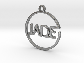JADE First Name Pendant in Natural Silver