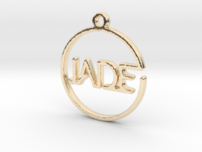 JADE First Name Pendant in 14K Yellow Gold