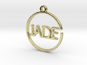 JADE First Name Pendant in 18k Gold Plated Brass