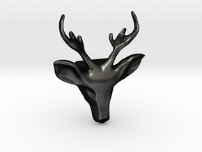 Wild Deer Pendant in Matte Black Steel