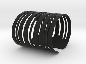 Bands Bracelet (Size L) in Black Natural Versatile Plastic