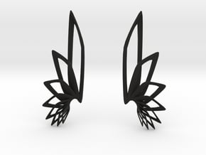 Flyaway Earrings in Black Natural Versatile Plastic