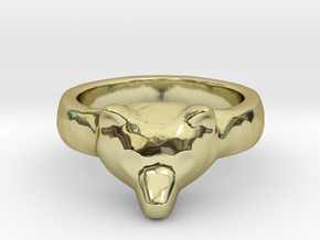 Wild Bear Ring size 5 in 18k Gold Plated Brass