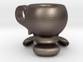 150 ml coffee cup in Polished Bronzed Silver Steel