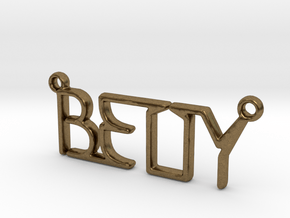 BETTY First Name Pendant in Natural Bronze