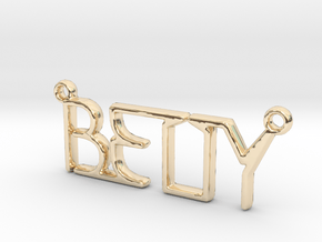 BETTY First Name Pendant in 14K Yellow Gold