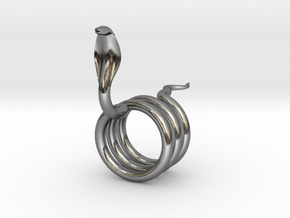 Snake Ring in Polished Silver