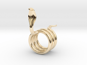 Snake Ring in 14k Gold Plated Brass