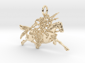 Khan Pendant in 14k Gold Plated Brass