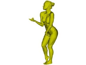 1/35 scale nude beach girl posing figure D in Tan Fine Detail Plastic
