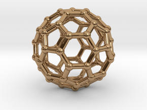 Buckyball pendant in Polished Brass