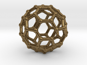 Buckyball pendant in Polished Bronze
