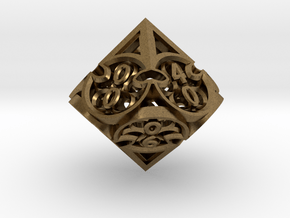 Gothic Rosette d10 Decader in Natural Bronze