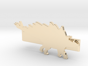 Stegosaurus Tie Clip in 14k Gold Plated Brass