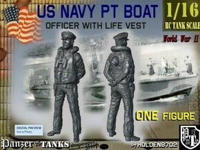 1/16 US Navy PT Boat Officer 1 in White Natural Versatile Plastic