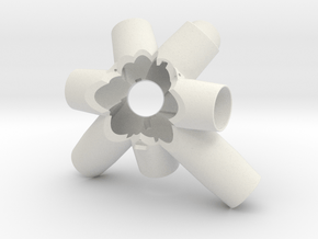 150114 Cluster - Side 1 in White Natural Versatile Plastic