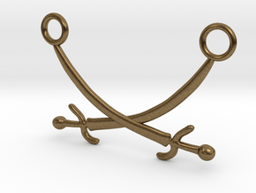 Pirate Daggers Pendant in Natural Bronze