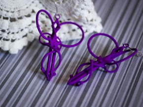 Royal Aura Sword Earrings in Purple Processed Versatile Plastic