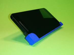 Nexus 6P landscape stand with camera cover in Blue Processed Versatile Plastic