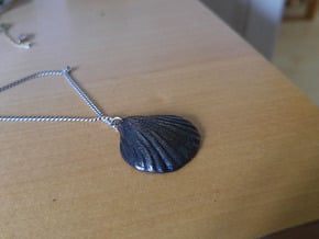 Clam necklace in Polished and Bronzed Black Steel